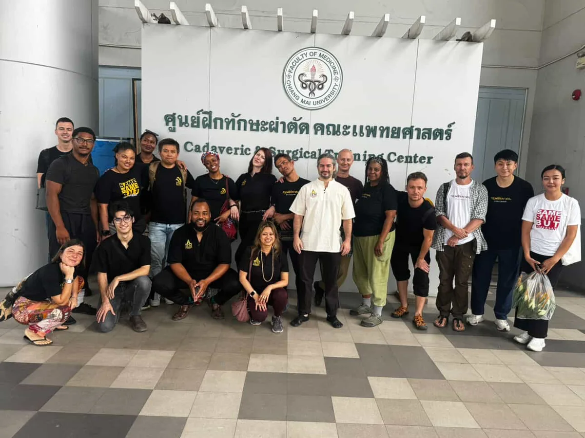 Course group outside Chiang Mai University's Cadaveric and Surgical Training Center